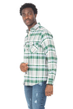 Load image into Gallery viewer, Men&#39;s Green Flannel Shirt