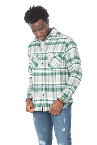 Men's Green Flannel Shirt