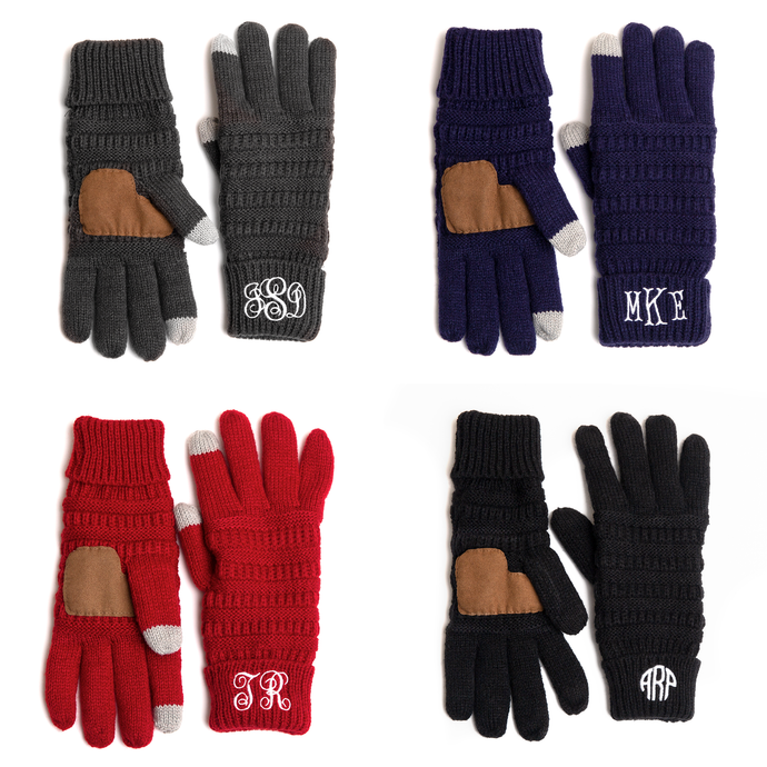Cozy Monogrammed Gloves