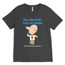 Load image into Gallery viewer, &quot;Real Men Don&#39;t Fear The Finger&quot; Mens Prostate Cancer T-shirt
