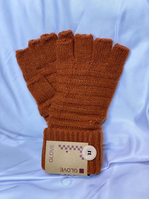 Fingerless Gloves with Button detail