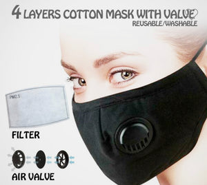 Stylish Face Covering with Air Filters
