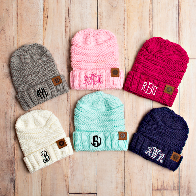 Cute Monogrammed Beanies For the Kids