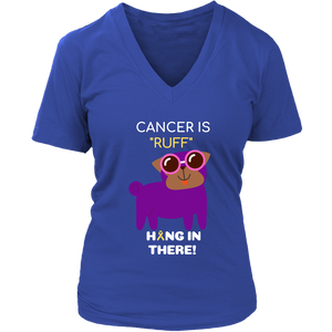 "Cancer is Ruff" Purple Pug Tee