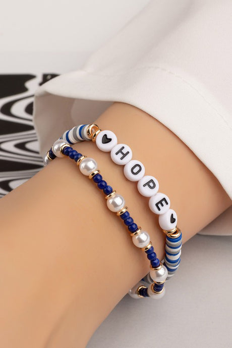 HOPE Two stretch bracelets