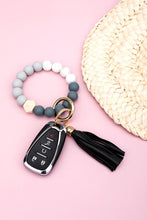 Load image into Gallery viewer, Silicone Color Block Key Ring Bracelet