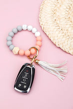 Load image into Gallery viewer, Silicone Color Block Key Ring Bracelet