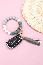 Load image into Gallery viewer, Silicone Color Block Key Ring Bracelet