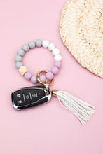 Load image into Gallery viewer, Silicone Color Block Key Ring Bracelet