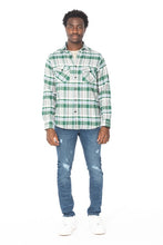 Load image into Gallery viewer, Men&#39;s Green Flannel Shirt