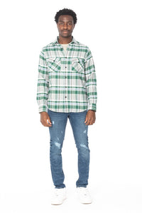 Men's Green Flannel Shirt