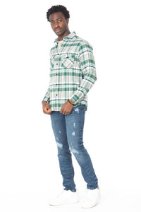 Men's Green Flannel Shirt