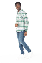 Load image into Gallery viewer, Men&#39;s Green Flannel Shirt