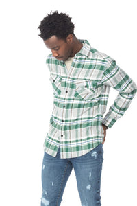 Men's Green Flannel Shirt