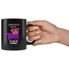 Load image into Gallery viewer, &quot;Cancer is Ruff&quot; Purple Pug Mug