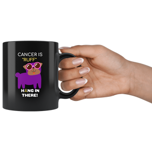 "Cancer is Ruff" Purple Pug Mug