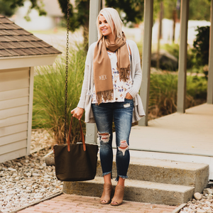 Beautiful Monogrammed Pashmina Scarf