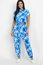 Load image into Gallery viewer, Tie-dye Printed Top And Pants Set