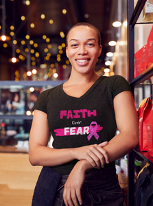 "Faith Over Fear" Breast Cancer Tee