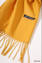 Load image into Gallery viewer, Cashmere Scarf with Fringe Detail