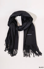 Load image into Gallery viewer, Cashmere Scarf with Fringe Detail