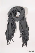 Load image into Gallery viewer, Cashmere Scarf with Fringe Detail