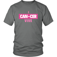 Load image into Gallery viewer, &quot;I CAN-CER VIVE&quot; Breast Cancer Tee