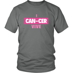 "I CAN-CER VIVE" Breast Cancer Tee