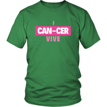 Load image into Gallery viewer, &quot;I CAN-CER VIVE&quot; Breast Cancer Tee