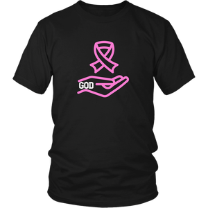 "God's got it in his hands" Breast Cancer T-Shirt