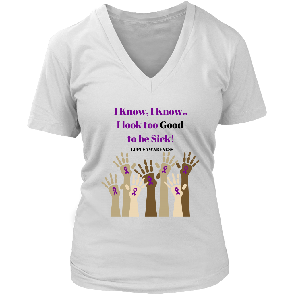 Lupus Awareness T-shirt with Purple lettering