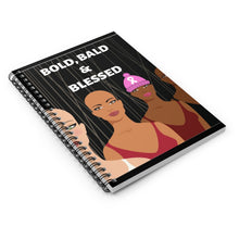 Load image into Gallery viewer, &quot;Bold, Bald &amp; Blessed&quot; Spiral Notebook - Ruled Line