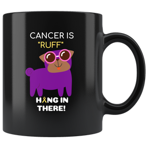 "Cancer is Ruff" Purple Pug Mug