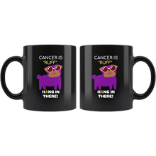 Load image into Gallery viewer, &quot;Cancer is Ruff&quot; Purple Pug Mug