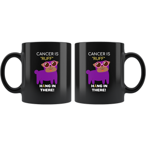 "Cancer is Ruff" Purple Pug Mug