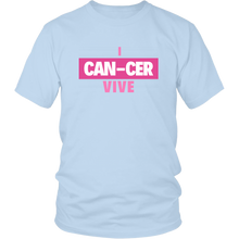 Load image into Gallery viewer, &quot;I CAN-CER VIVE&quot; Breast Cancer Tee