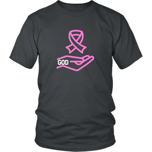 "God's got it in his hands" Breast Cancer T-Shirt