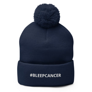 "#BLEEPCANCER" Pom-Pom Beanie